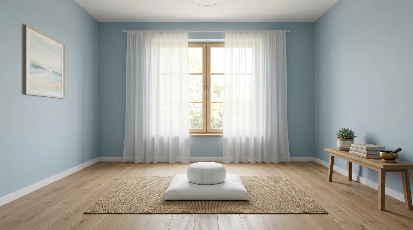 Calming Blue Meditation Space Ideas for Tranquility and Peace inspiration image 1