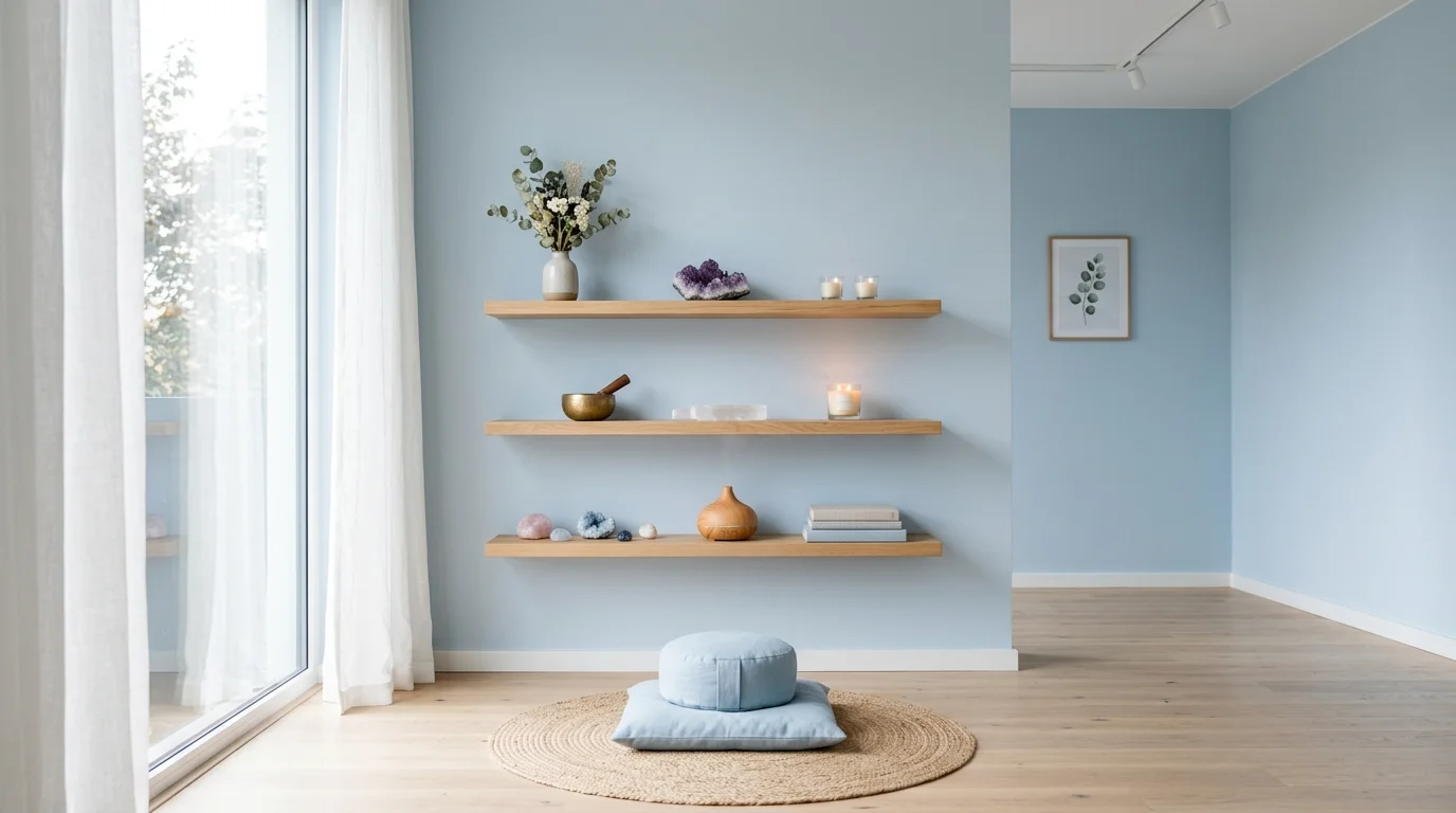 Calming Blue Meditation Space Ideas for Tranquility and Peace inspiration image 4