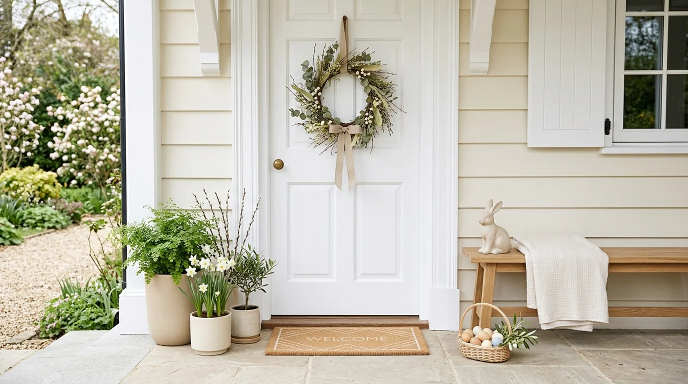 Charming Easter Front Porch Decor Ideas for a Hoppy Welcome inspiration image 4