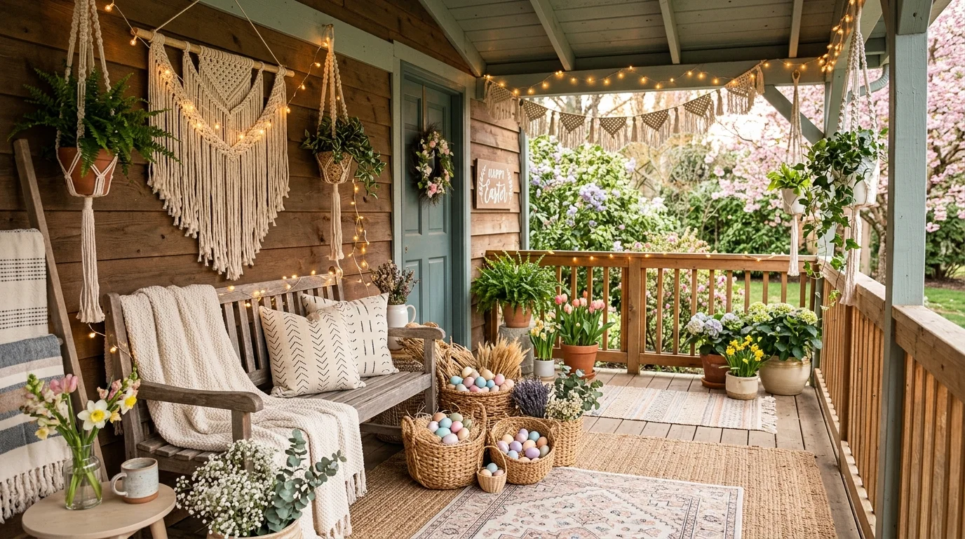 Charming Easter Front Porch Decor Ideas for a Hoppy Welcome inspiration image 5