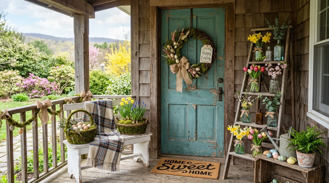 Charming Easter Front Porch Decor Ideas for a Hoppy Welcome inspiration image 6