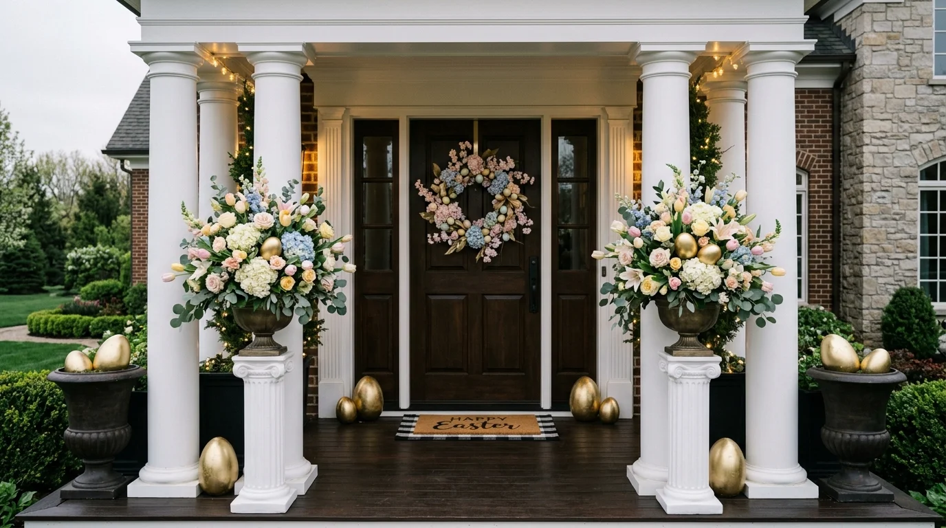 Charming Easter Front Porch Decor Ideas for a Hoppy Welcome inspiration image 7