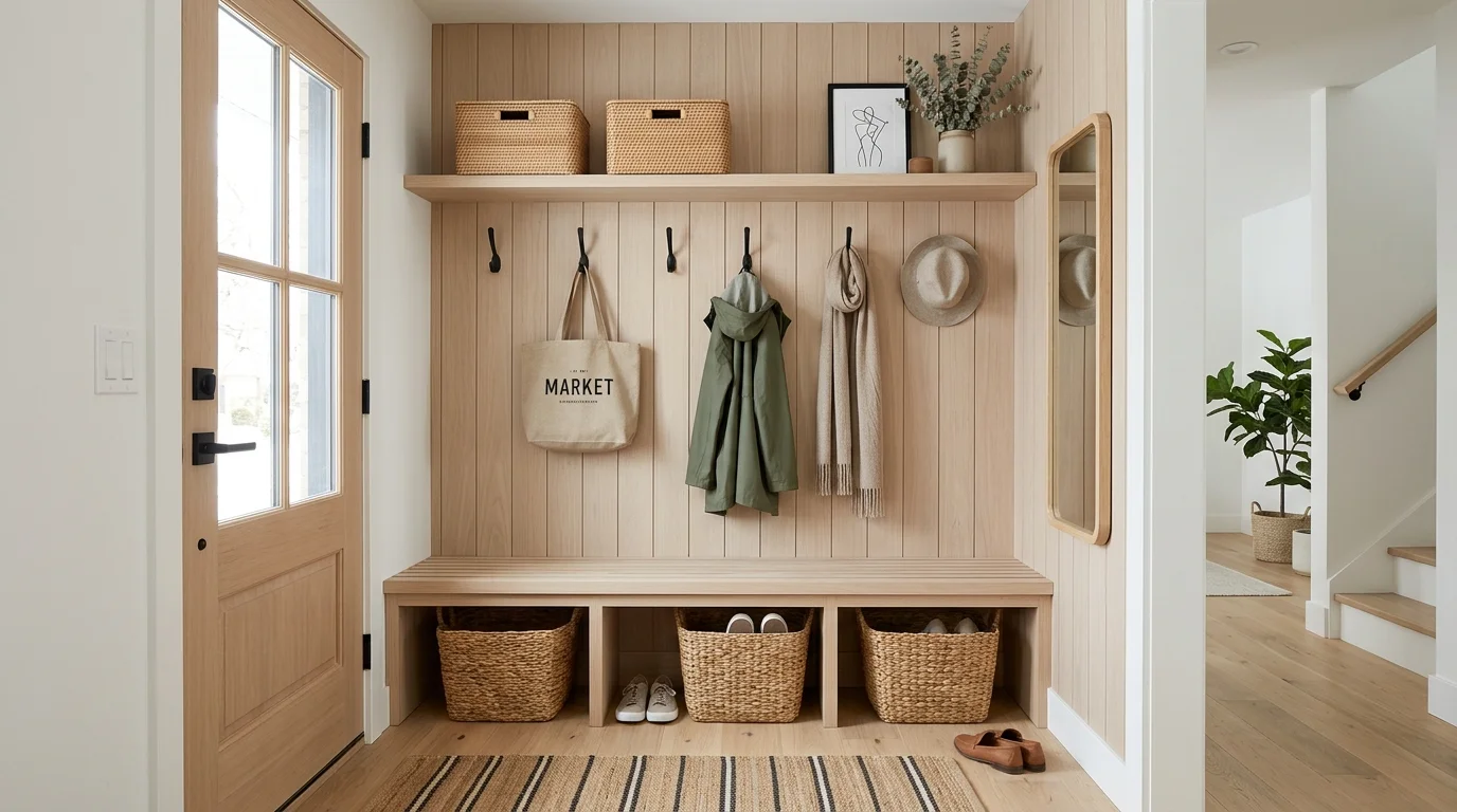 Clever Mini Mudroom Entryway Ideas for Tiny Entry Spaces inspiration image 4
