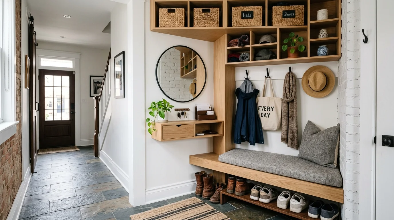 Clever Mini Mudroom Entryway Ideas for Tiny Entry Spaces inspiration image 5