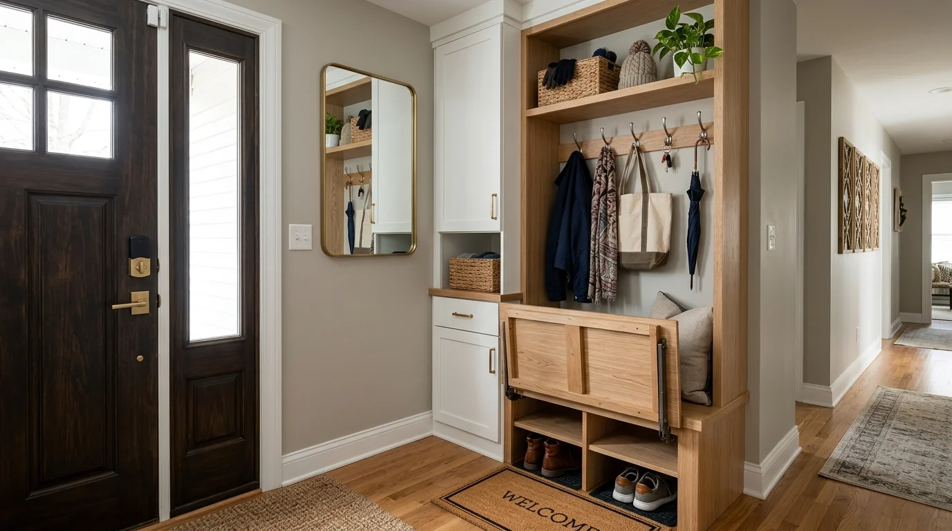 Clever Mini Mudroom Entryway Ideas for Tiny Entry Spaces inspiration image 10