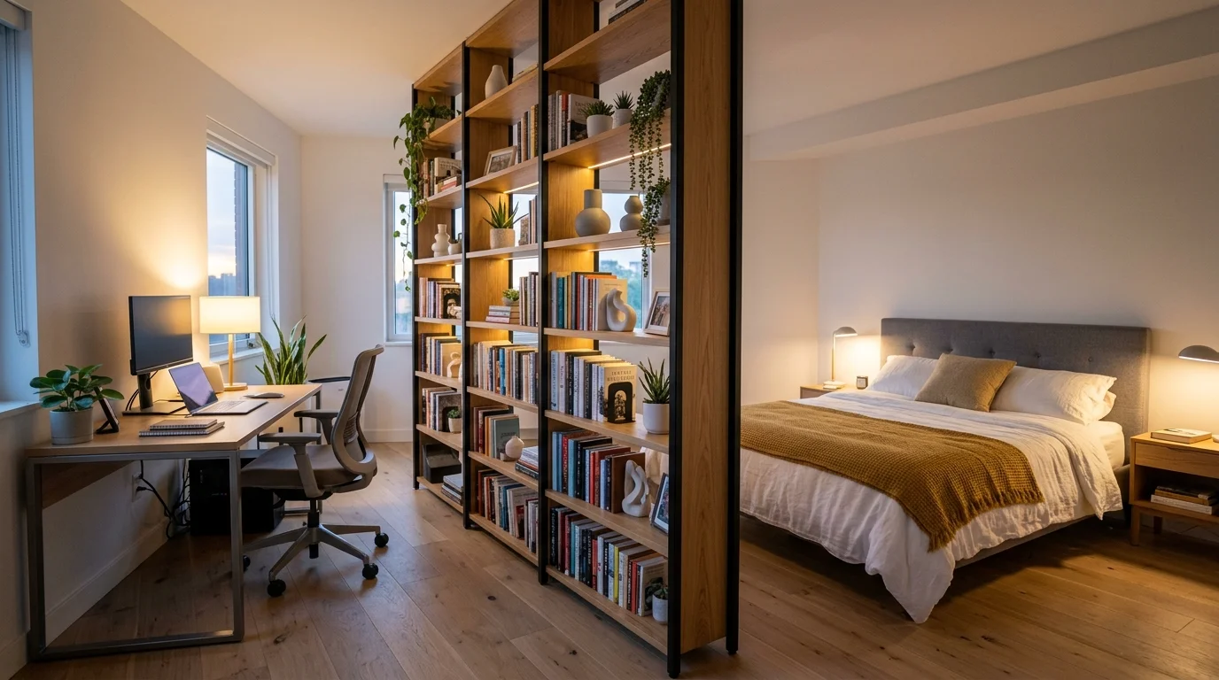 Clever Small Room Divider Ideas to Create Zones in One Space inspiration image 7