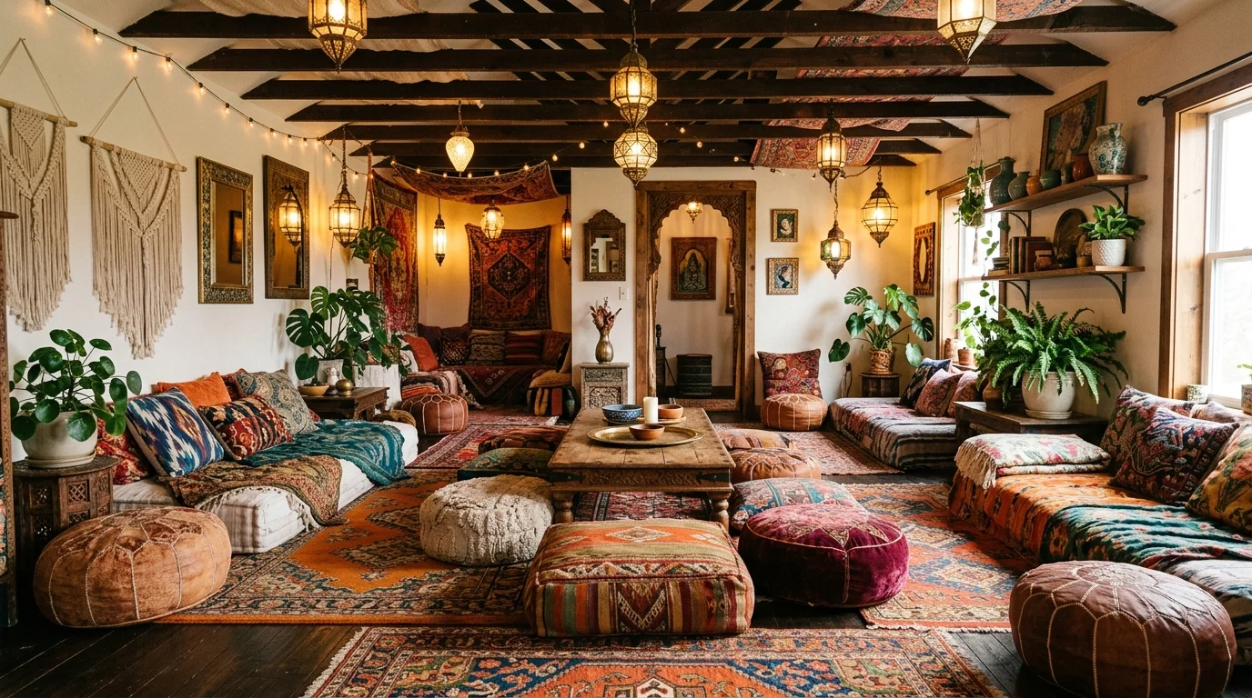 Cozy Boho Living Room Ideas for a Warm Eclectic Gathering Space inspiration image 6