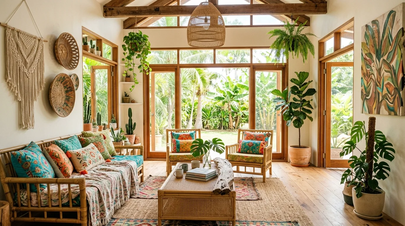 Cozy Boho Living Room Ideas for a Warm Eclectic Gathering Space inspiration image 11