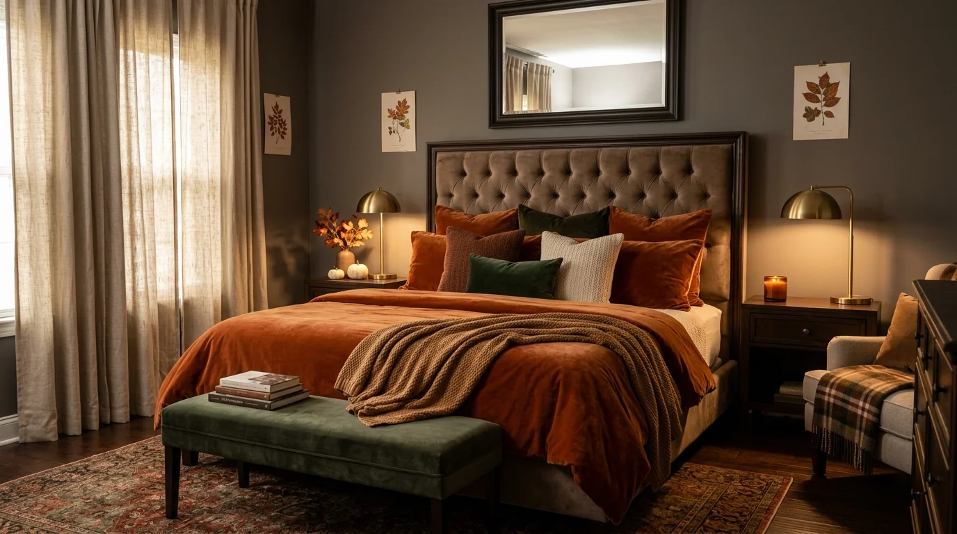 Cozy Fall Bedroom Decor Ideas for a Warm Autumn Retreat inspiration image 12