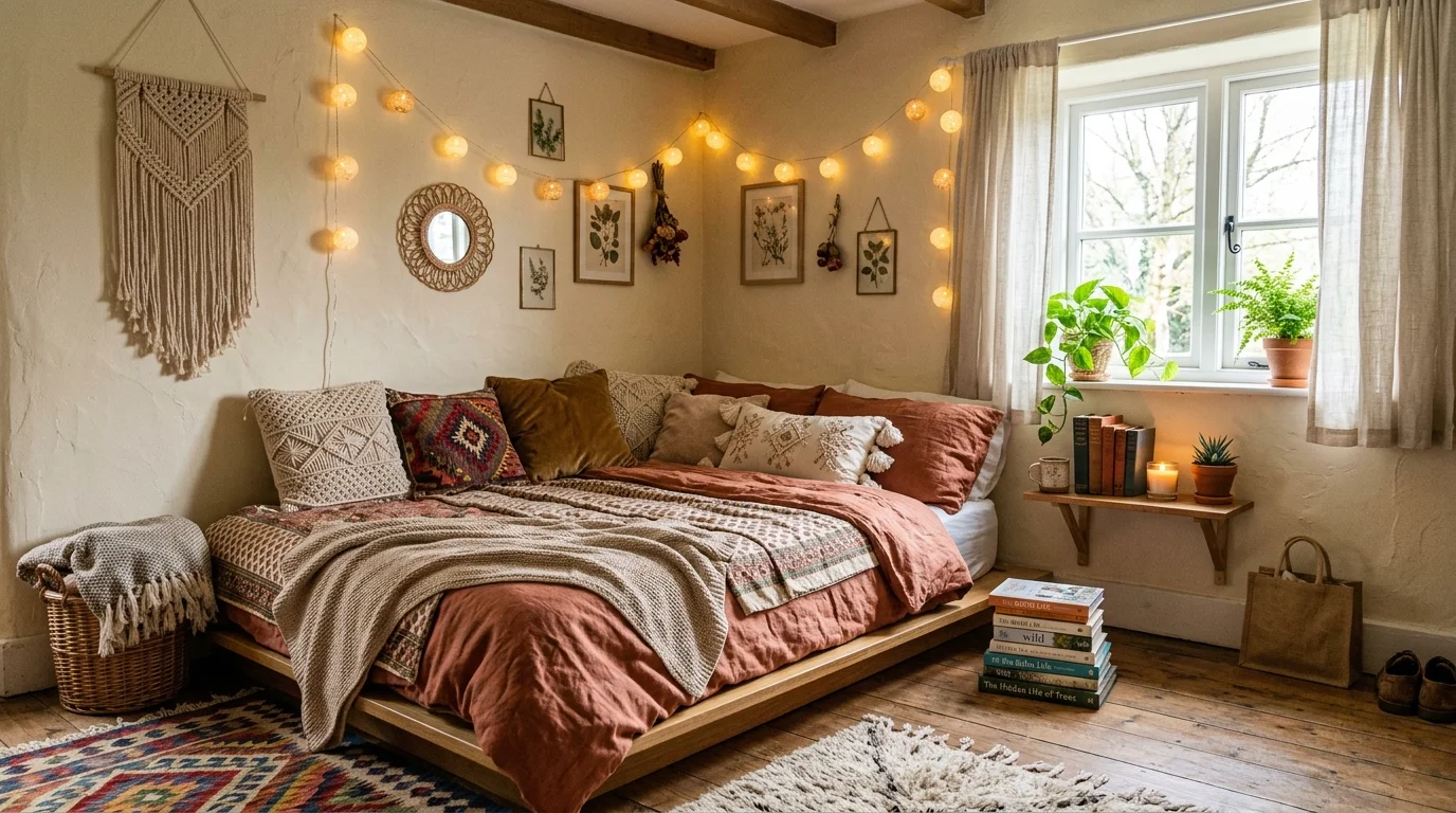 Dreamy Boho Bedroom Ideas for a Cozy Free-Spirited Sleep Space inspiration image 8