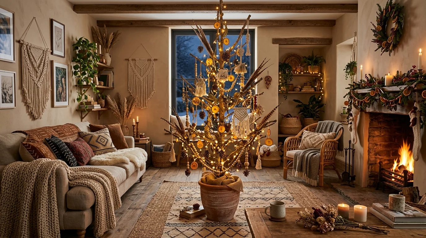 Free-Spirited Boho Christmas Decor Ideas for an Eclectic Holiday inspiration image 1