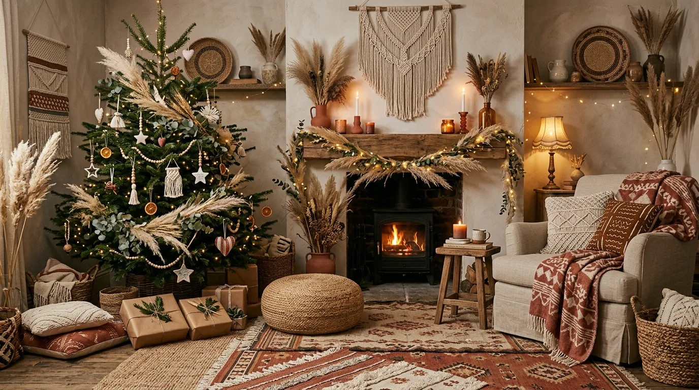 Free-Spirited Boho Christmas Decor Ideas for an Eclectic Holiday inspiration image 2