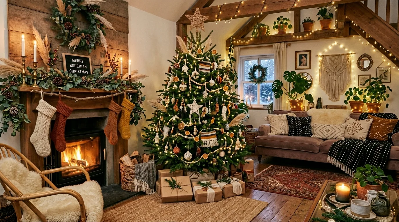 Free-Spirited Boho Christmas Decor Ideas for an Eclectic Holiday inspiration image 13