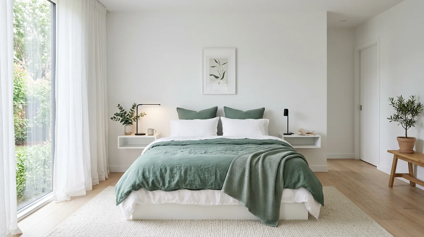 Fresh Green and White Bedroom Ideas for a Crisp Calming Retreat inspiration image 3