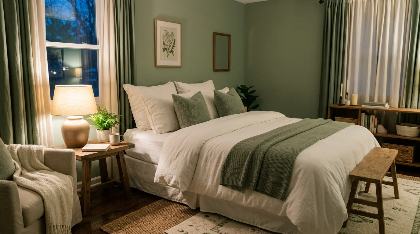 Fresh Green and White Bedroom Ideas for a Crisp Calming Retreat inspiration image 11