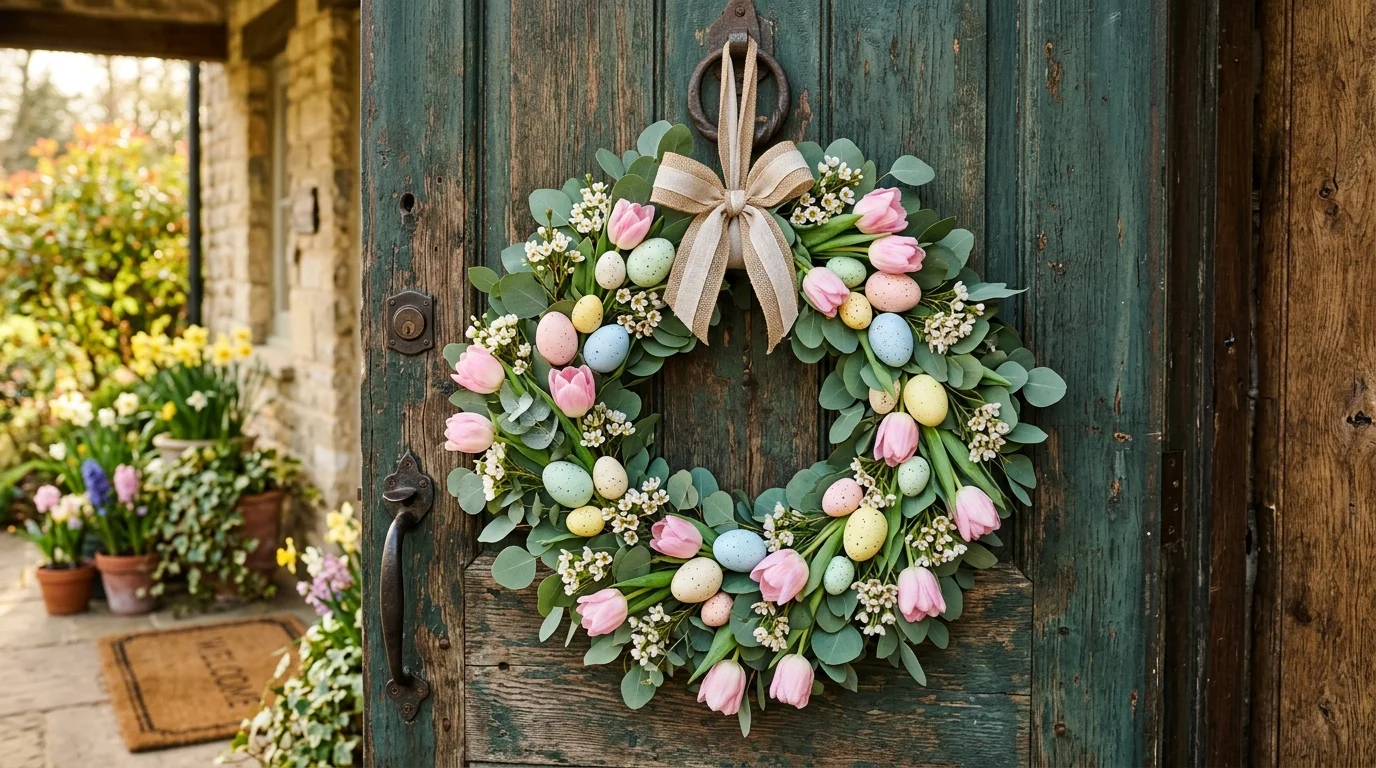 Hoppy Easter Wreath DIY Ideas for a Festive Spring Front Door inspiration image 1
