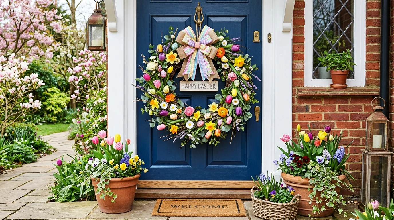 Hoppy Easter Wreath DIY Ideas for a Festive Spring Front Door inspiration image 5