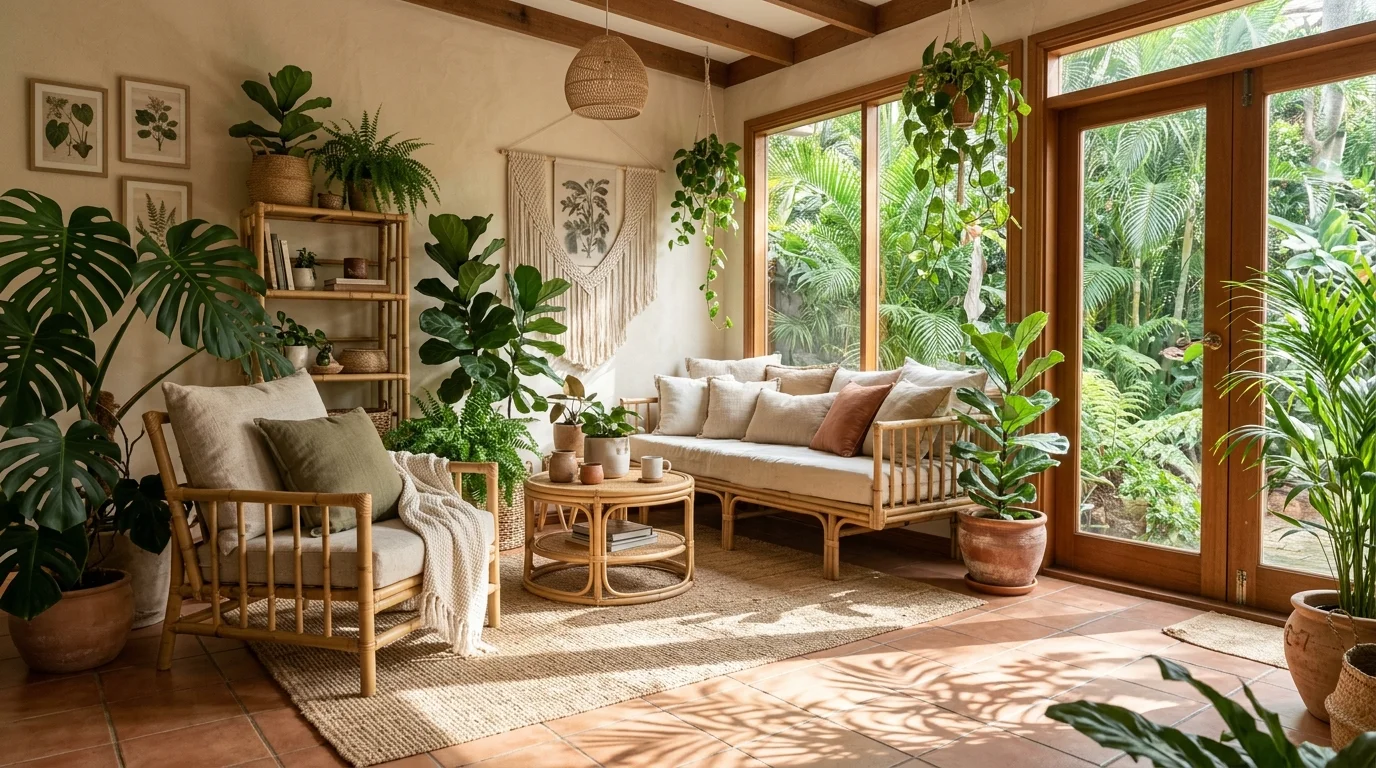 Natural Earthy Boho Living Room Ideas for Grounded Organic Style inspiration image 5