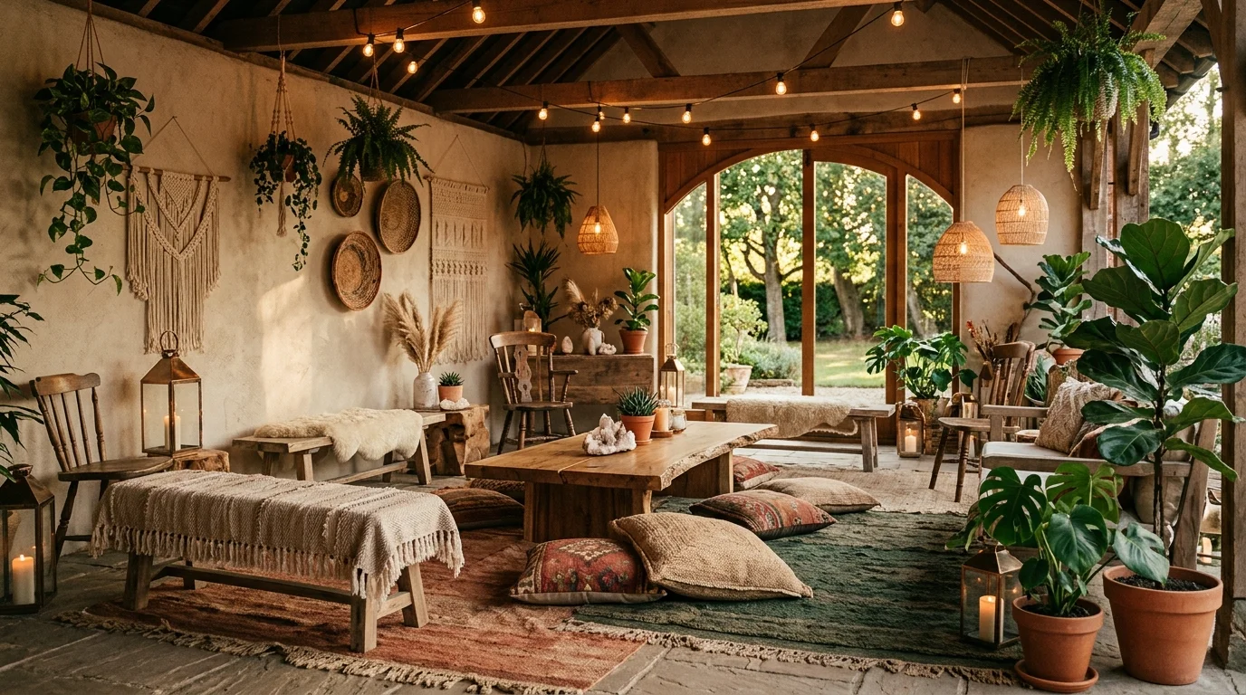 Natural Earthy Boho Living Room Ideas for Grounded Organic Style inspiration image 13