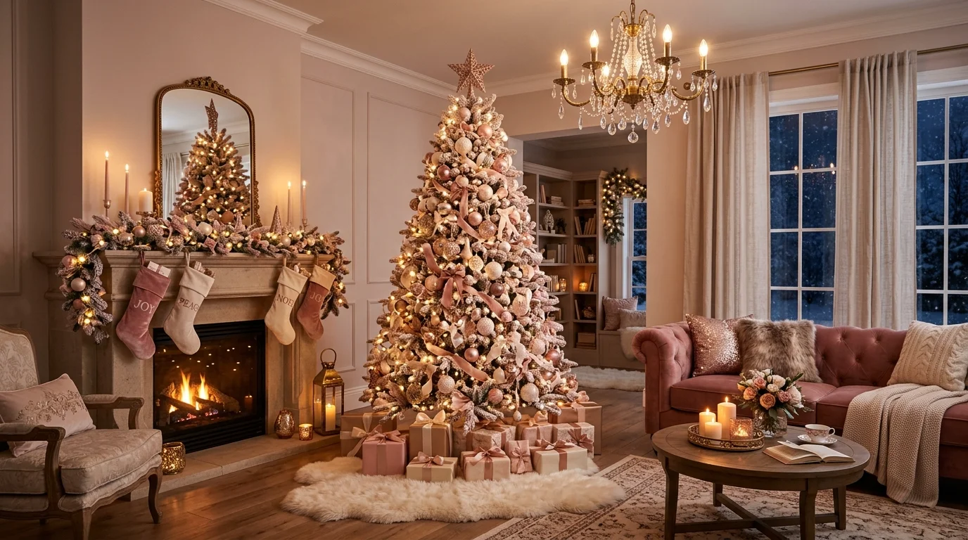 Pretty Pink Christmas Decor Ideas for a Soft Feminine Holiday inspiration image 13