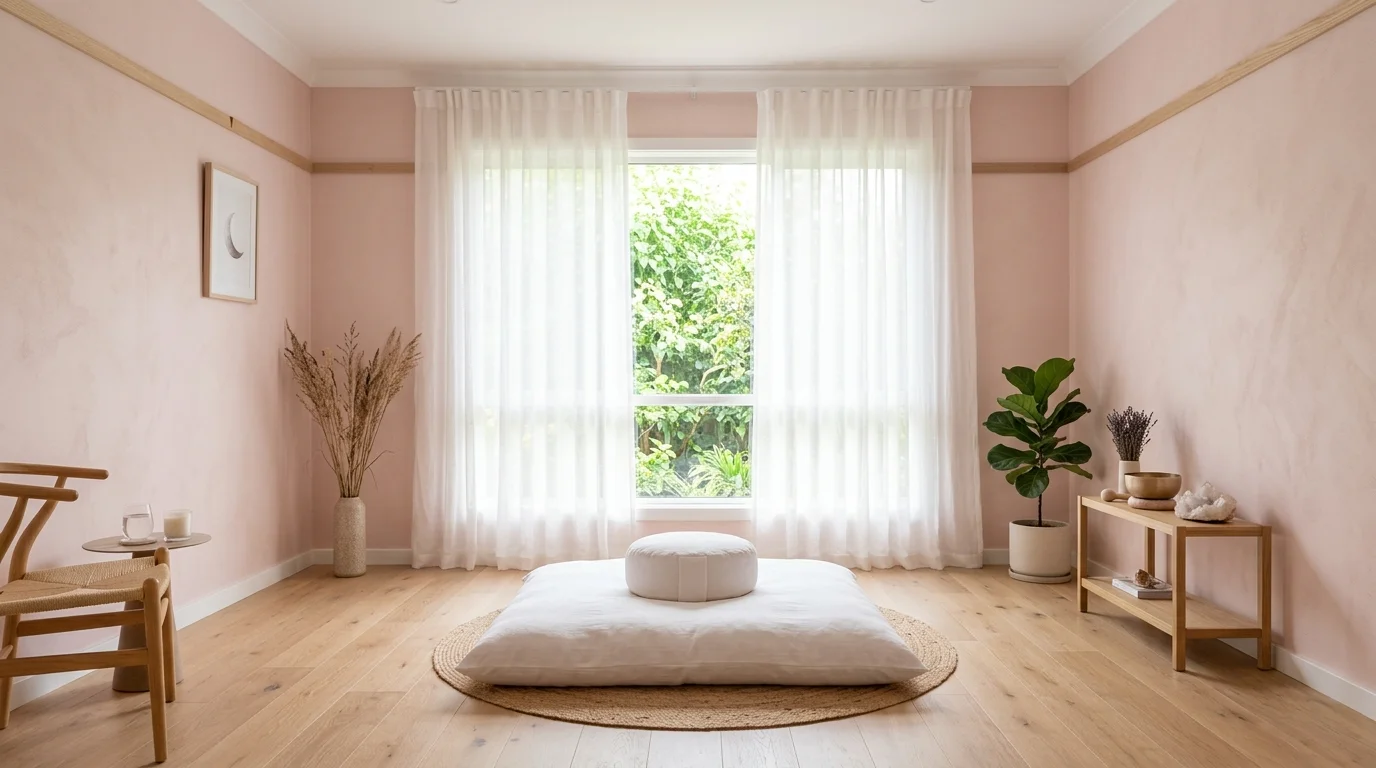 Pretty Ways to Create a Beautiful Pink Meditation Room Today inspiration image 1