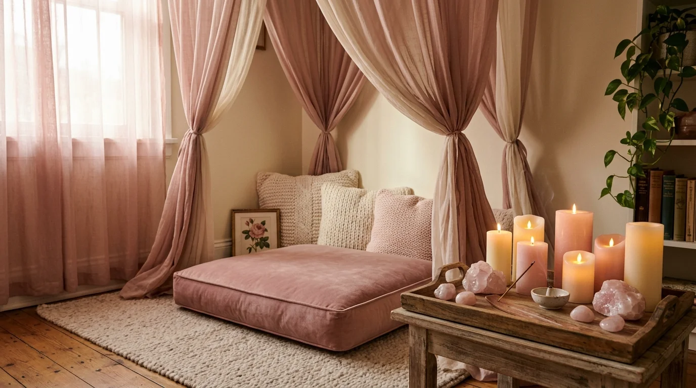 Pretty Ways to Create a Beautiful Pink Meditation Room Today inspiration image 8