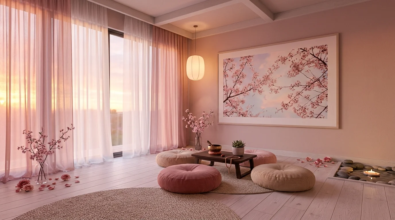 Pretty Ways to Create a Beautiful Pink Meditation Room Today inspiration image 10
