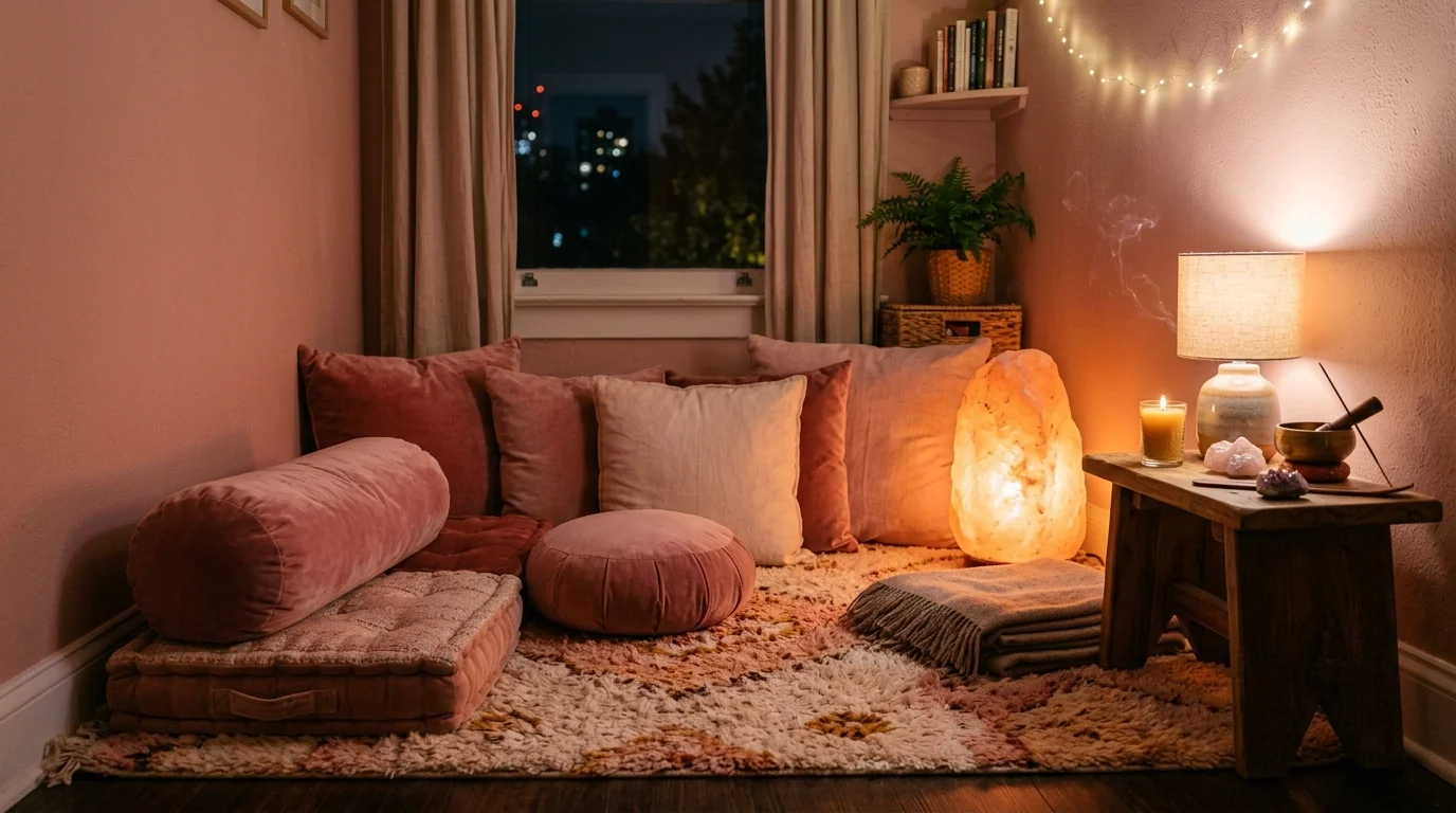 Pretty Ways to Create a Beautiful Pink Meditation Room Today inspiration image 11