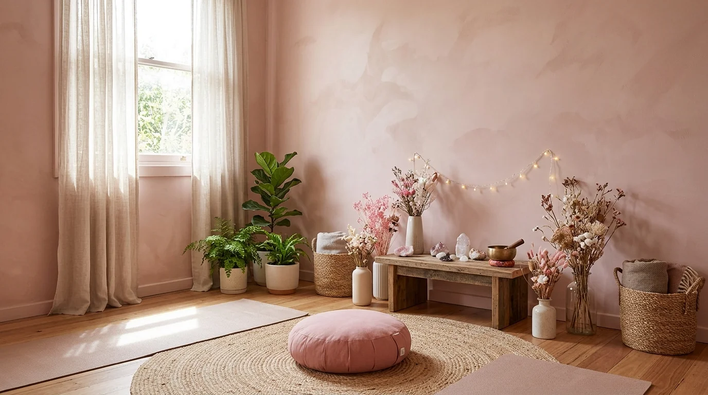 Pretty Ways to Create a Beautiful Pink Meditation Room Today inspiration image 12