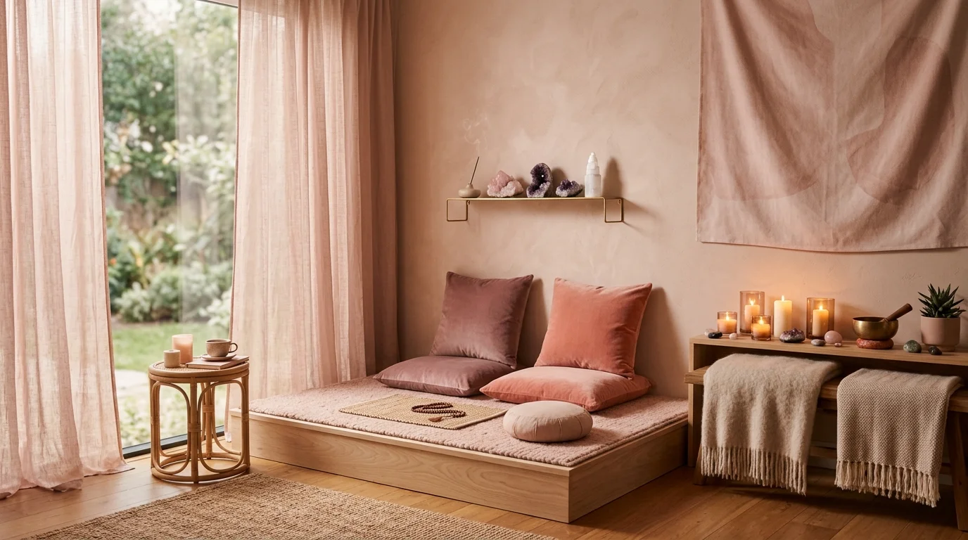 Pretty Ways to Create a Beautiful Pink Meditation Room Today inspiration image 13