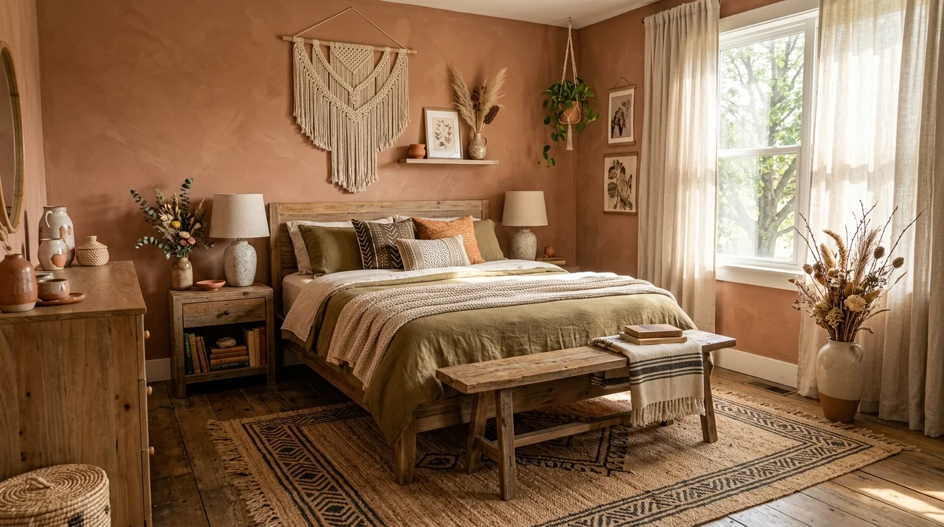 Relaxed Boho Chic Bedroom Ideas for Effortless Bohemian Style inspiration image 5