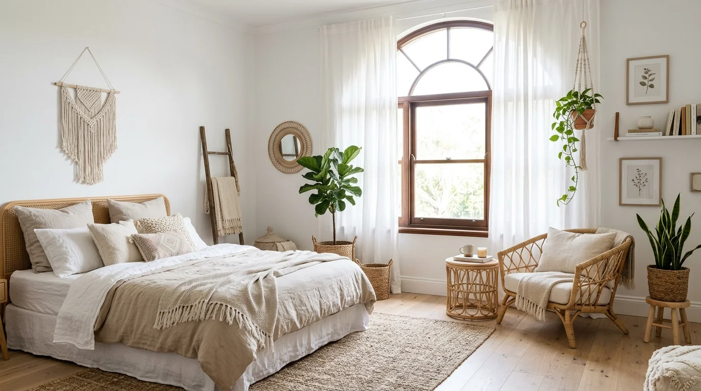 Relaxed Boho Chic Bedroom Ideas for Effortless Bohemian Style inspiration image 7