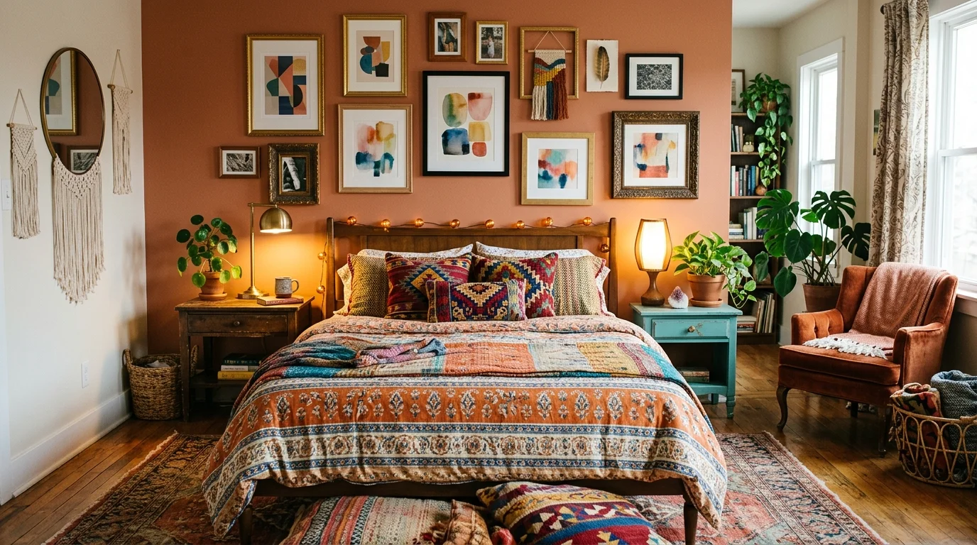 Relaxed Boho Chic Bedroom Ideas for Effortless Bohemian Style inspiration image 9
