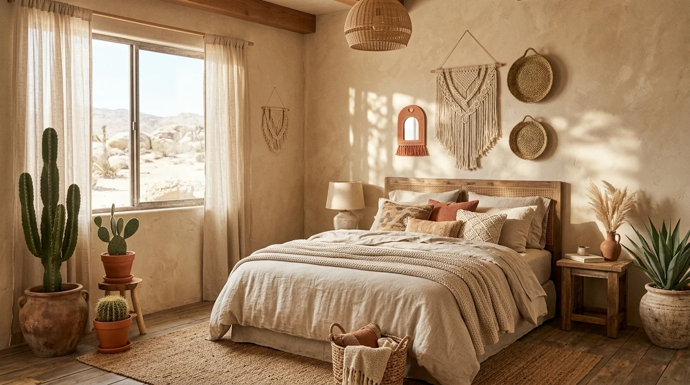 Relaxed Boho Chic Bedroom Ideas for Effortless Bohemian Style inspiration image 10