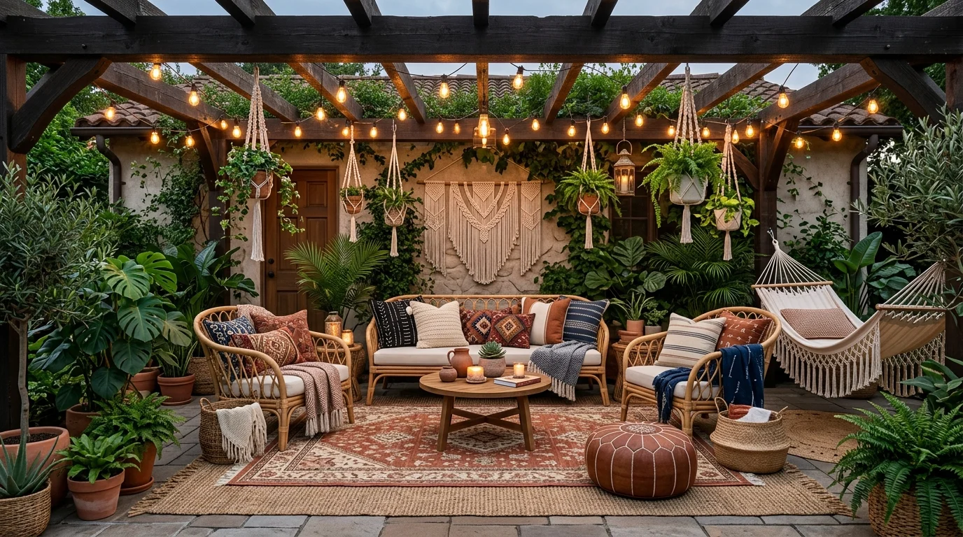 Relaxed Boho Patio Ideas for an Eclectic Outdoor Living Space inspiration image 1