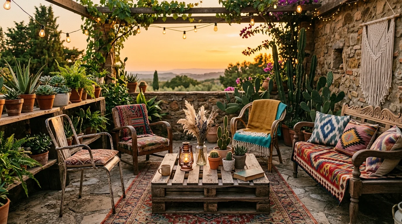 Relaxed Boho Patio Ideas for an Eclectic Outdoor Living Space inspiration image 2