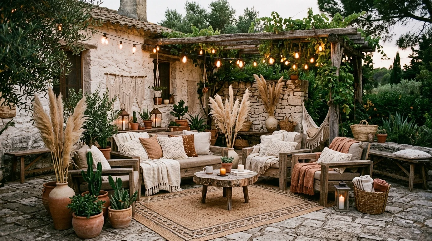 Relaxed Boho Patio Ideas for an Eclectic Outdoor Living Space inspiration image 4