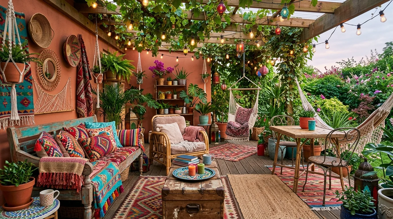 Relaxed Boho Patio Ideas for an Eclectic Outdoor Living Space inspiration image 5