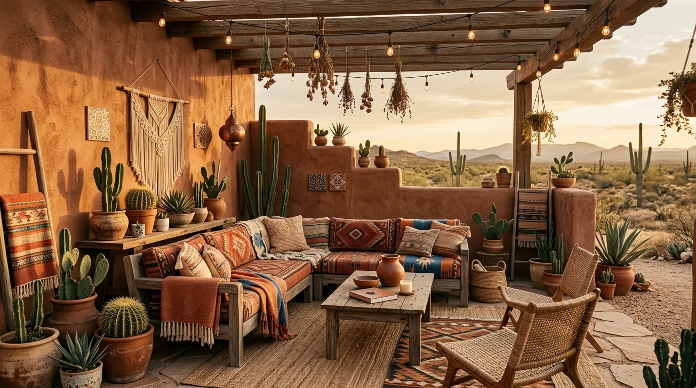 Relaxed Boho Patio Ideas for an Eclectic Outdoor Living Space inspiration image 7