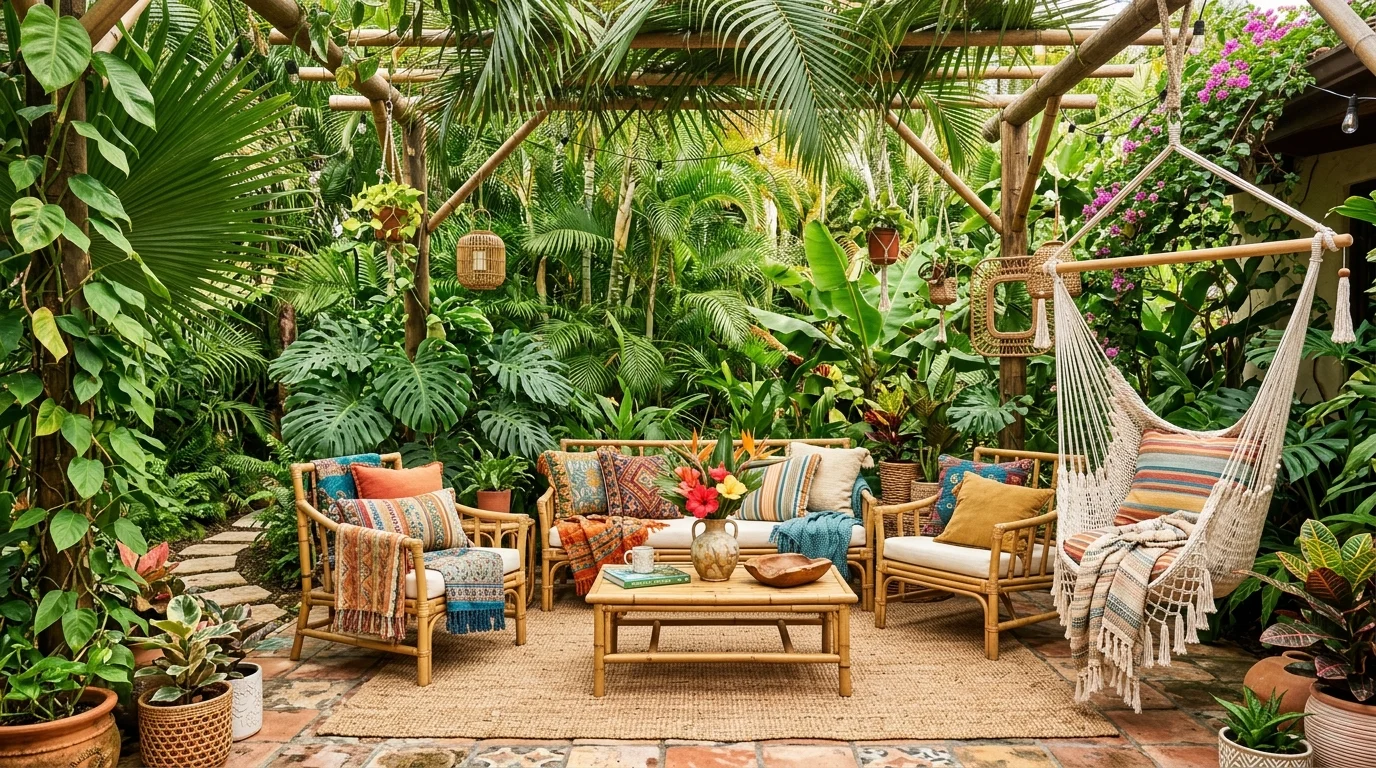 Relaxed Boho Patio Ideas for an Eclectic Outdoor Living Space inspiration image 9