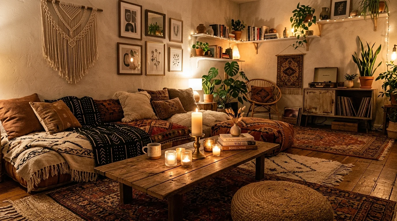Relaxing Cozy Boho Living Room Ideas for Ultimate Comfort inspiration image 2