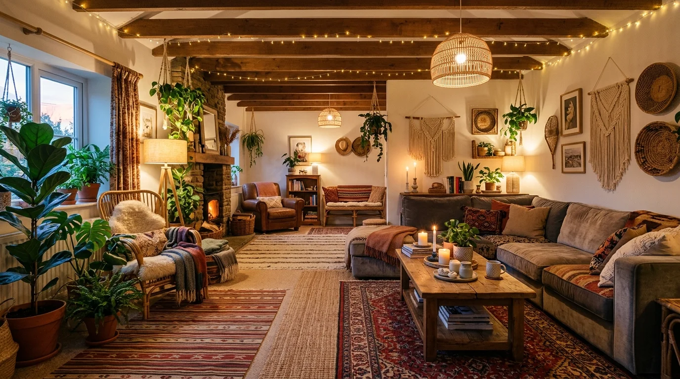 Relaxing Cozy Boho Living Room Ideas for Ultimate Comfort inspiration image 14