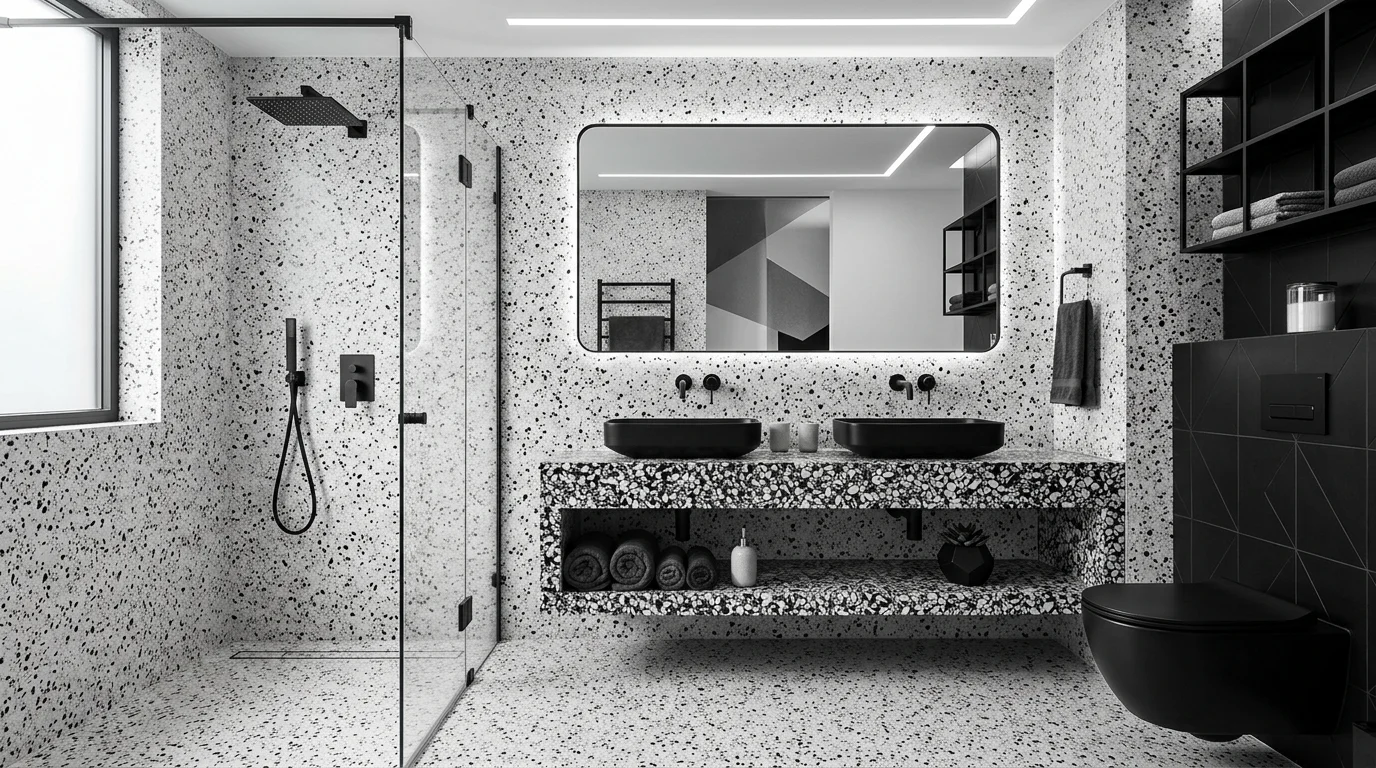 Trendy Terrazzo Bathroom Ideas for a Modern Patterned Space inspiration image 9