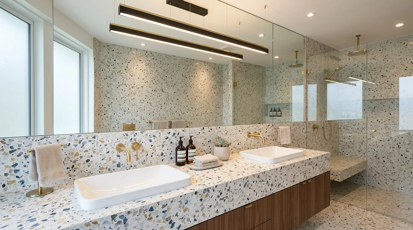 Trendy Terrazzo Bathroom Ideas for a Modern Patterned Space inspiration image 10