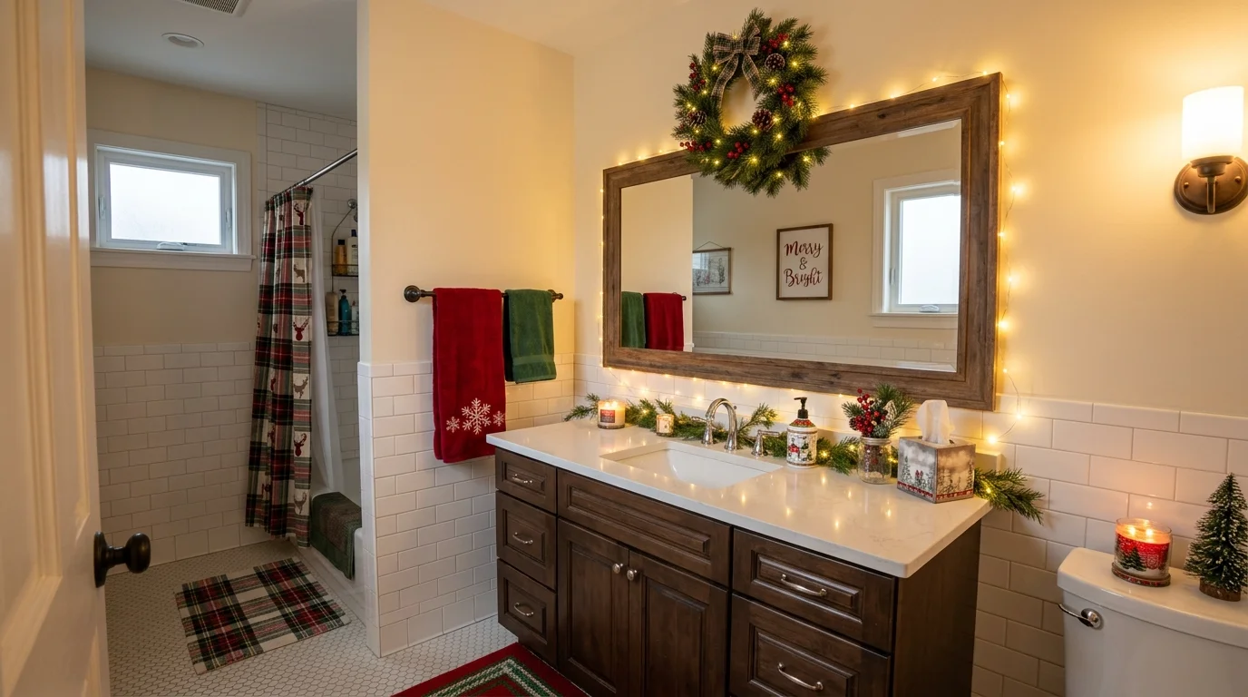 Unexpected Christmas Bathroom Decor Ideas for Holiday Guests inspiration image 1