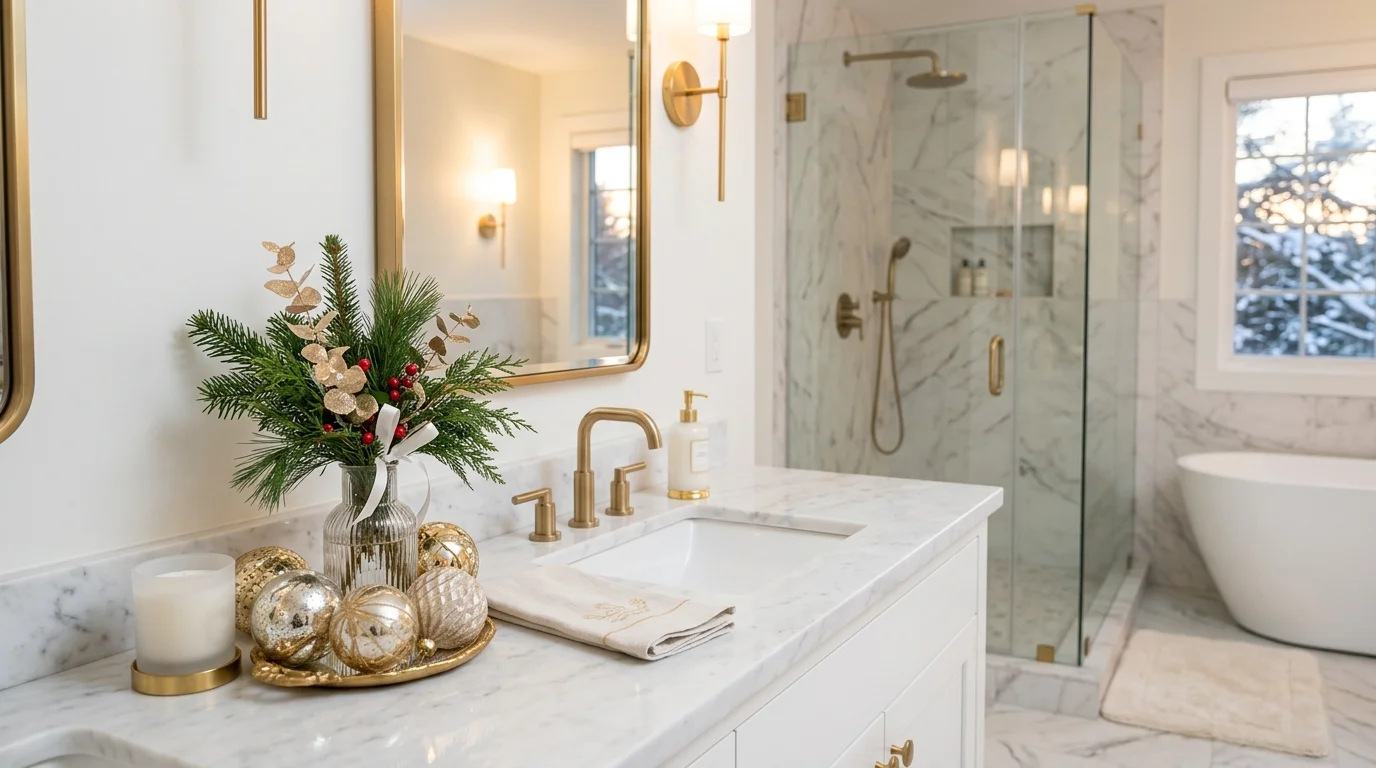 Unexpected Christmas Bathroom Decor Ideas for Holiday Guests inspiration image 3