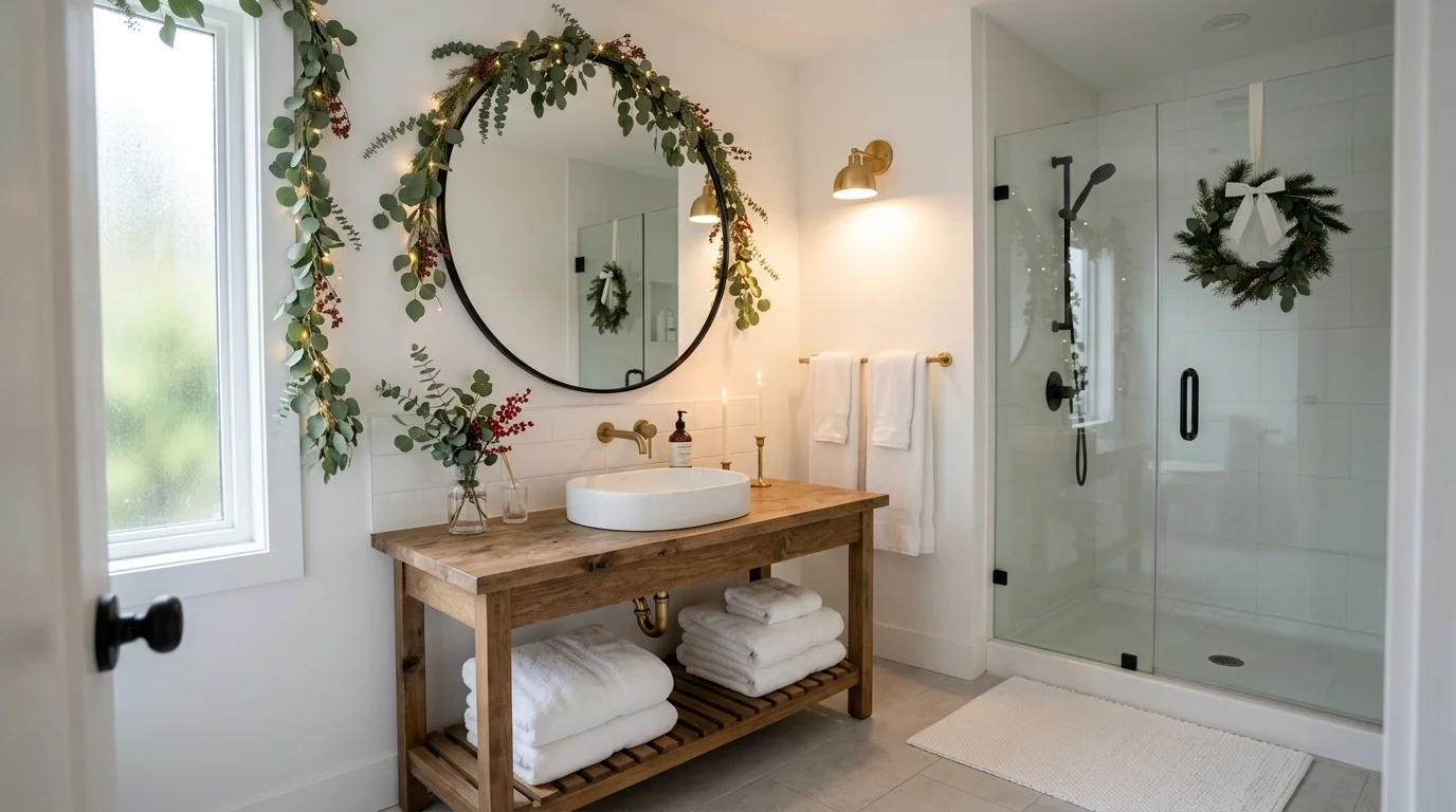 Unexpected Christmas Bathroom Decor Ideas for Holiday Guests inspiration image 5