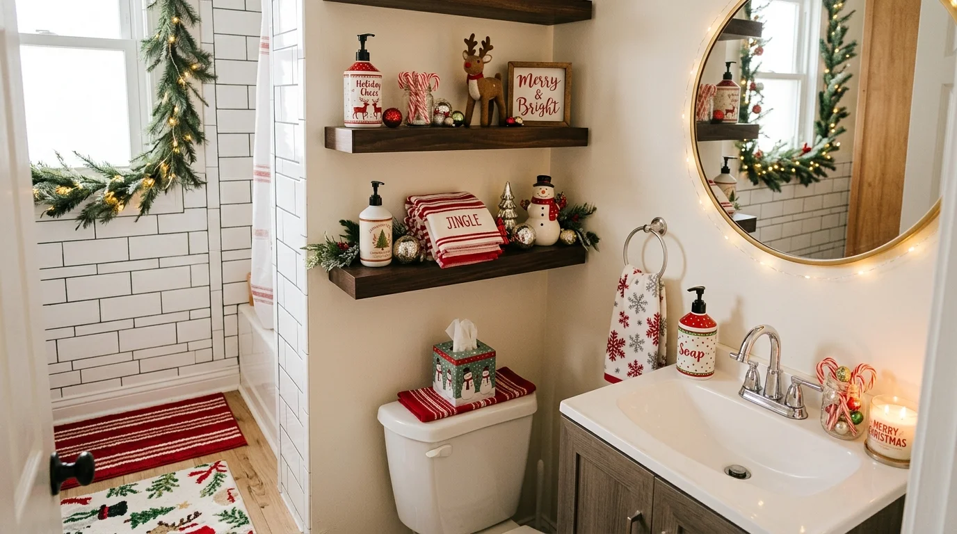 Unexpected Christmas Bathroom Decor Ideas for Holiday Guests inspiration image 6