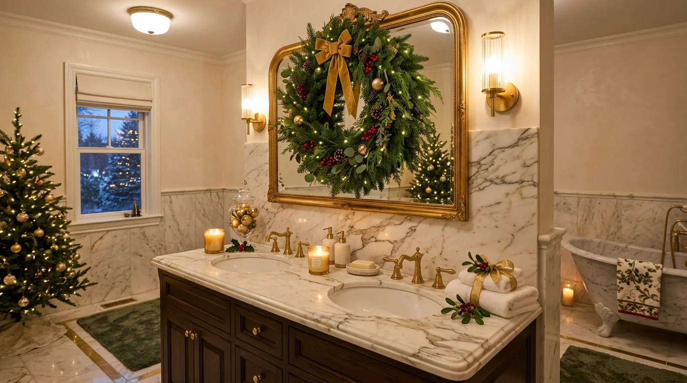 Unexpected Christmas Bathroom Decor Ideas for Holiday Guests inspiration image 7