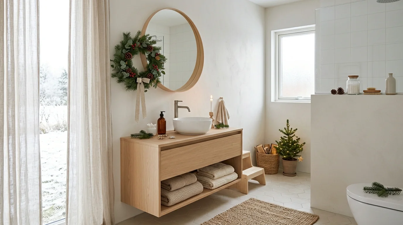 Unexpected Christmas Bathroom Decor Ideas for Holiday Guests inspiration image 9